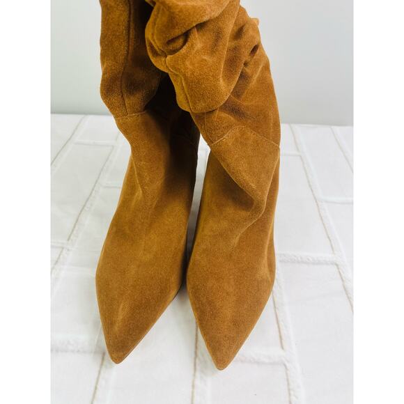 NEW Aldo brown slouchy pointed toe suede boots size 8 - Picture 3 of 10